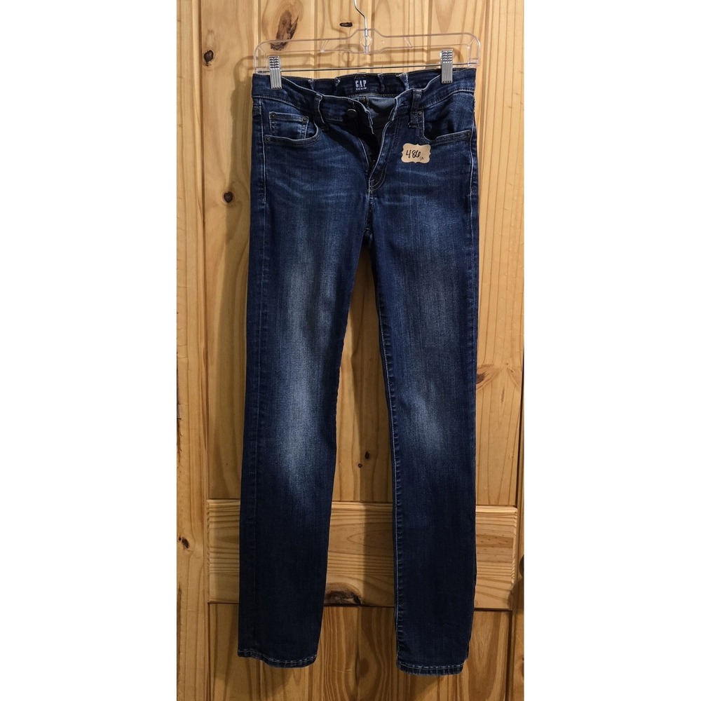 Gap Women's Jeans‎ Size 0 Classic Straight Leg Dark Wash Blue Denim